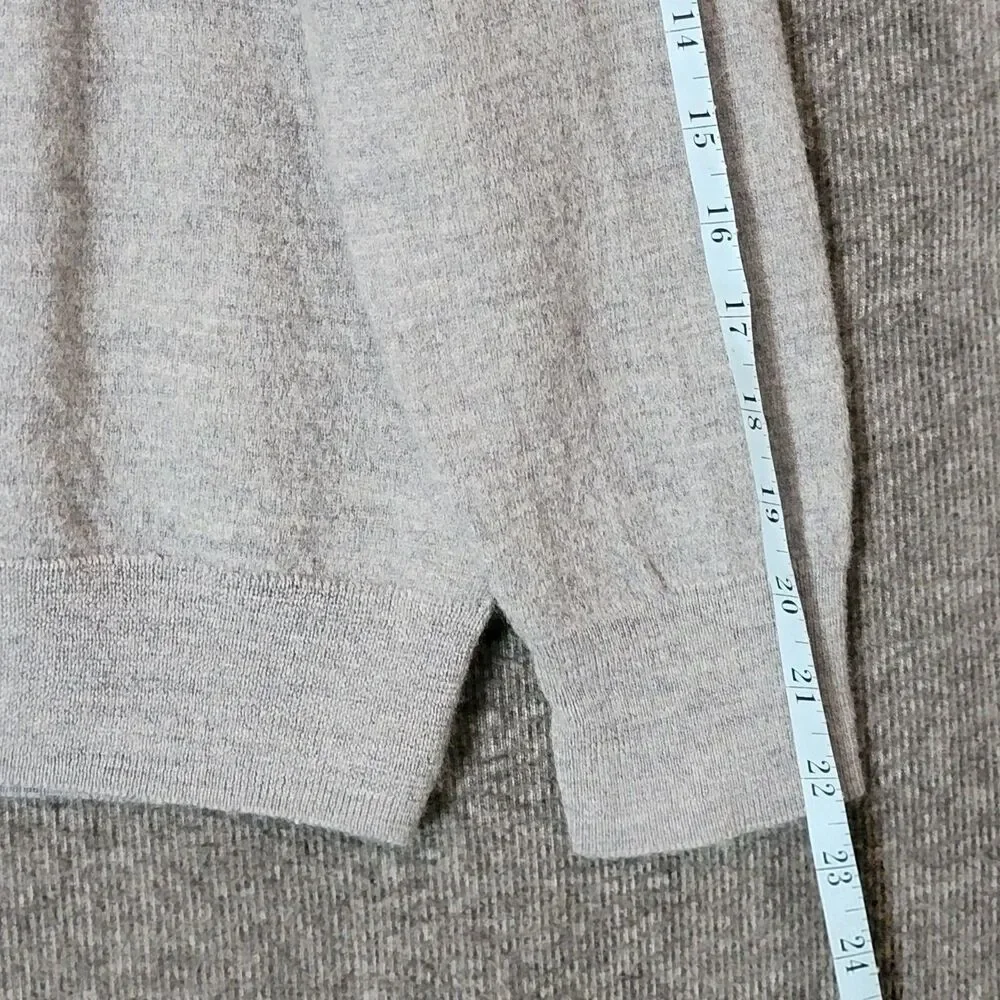 Daniel Bishop Sweater Mens M* Gray 100% Extra Fine Merino Wool V Neck Pullover